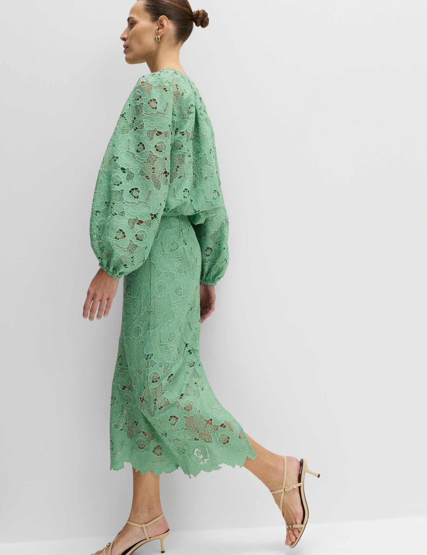 Lace Cutwork Detail Blouse