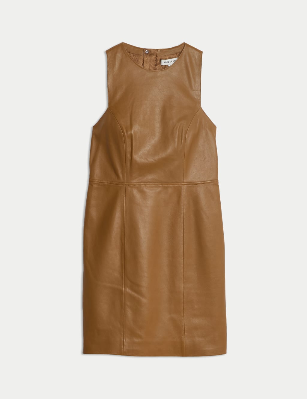 Leather Mini Shift Dress