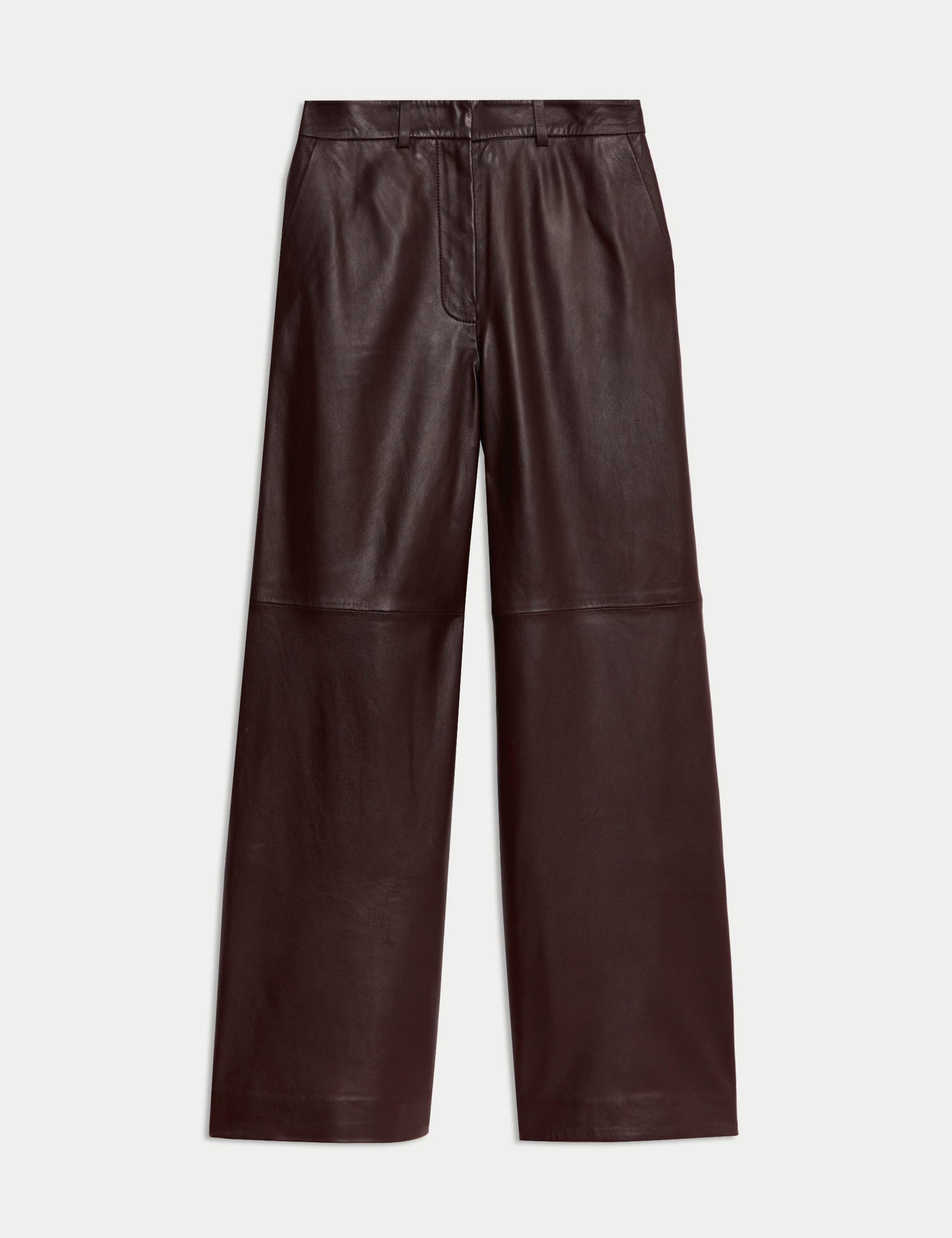 Leather Wide Leg Trousers