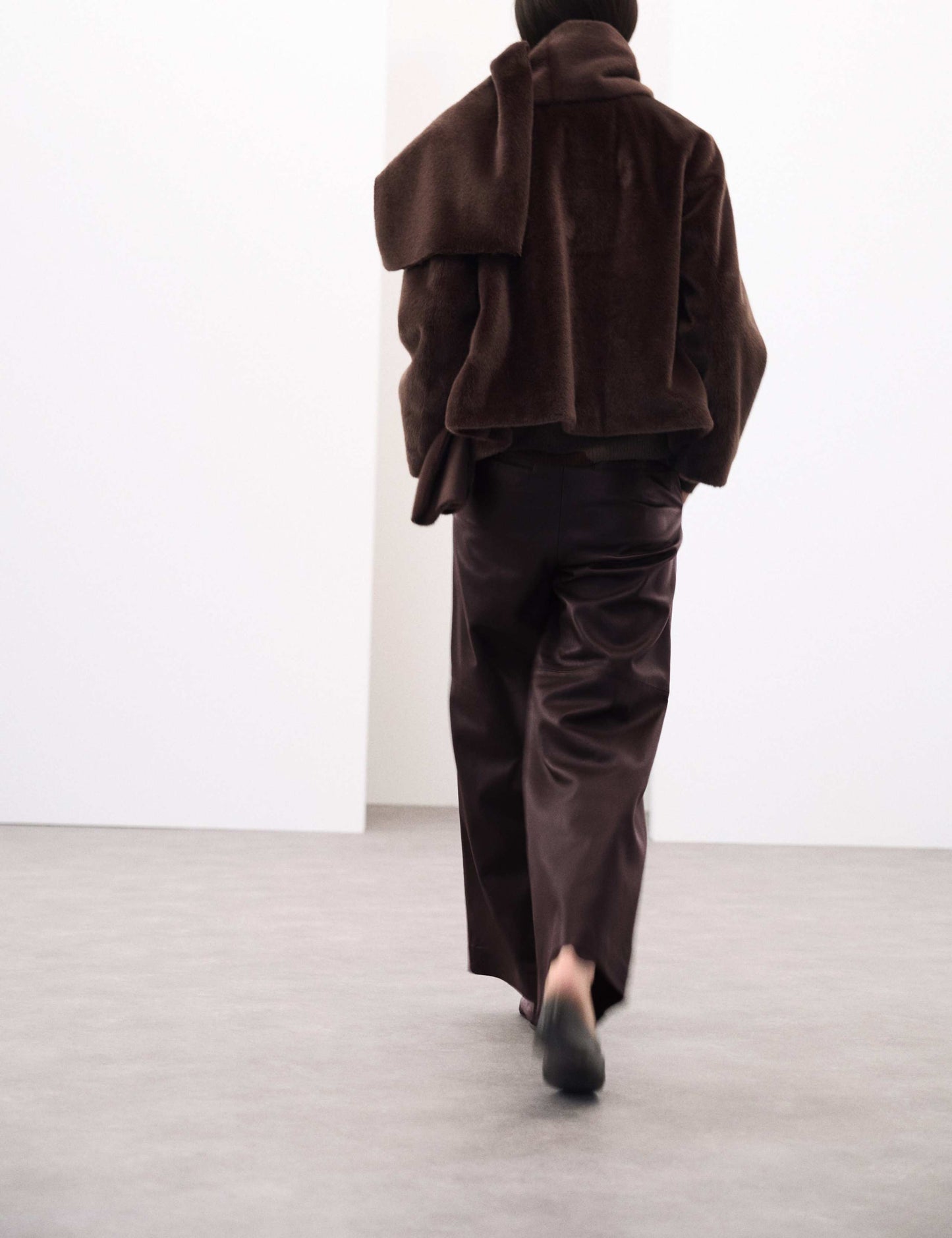 Leather Wide Leg Trousers
