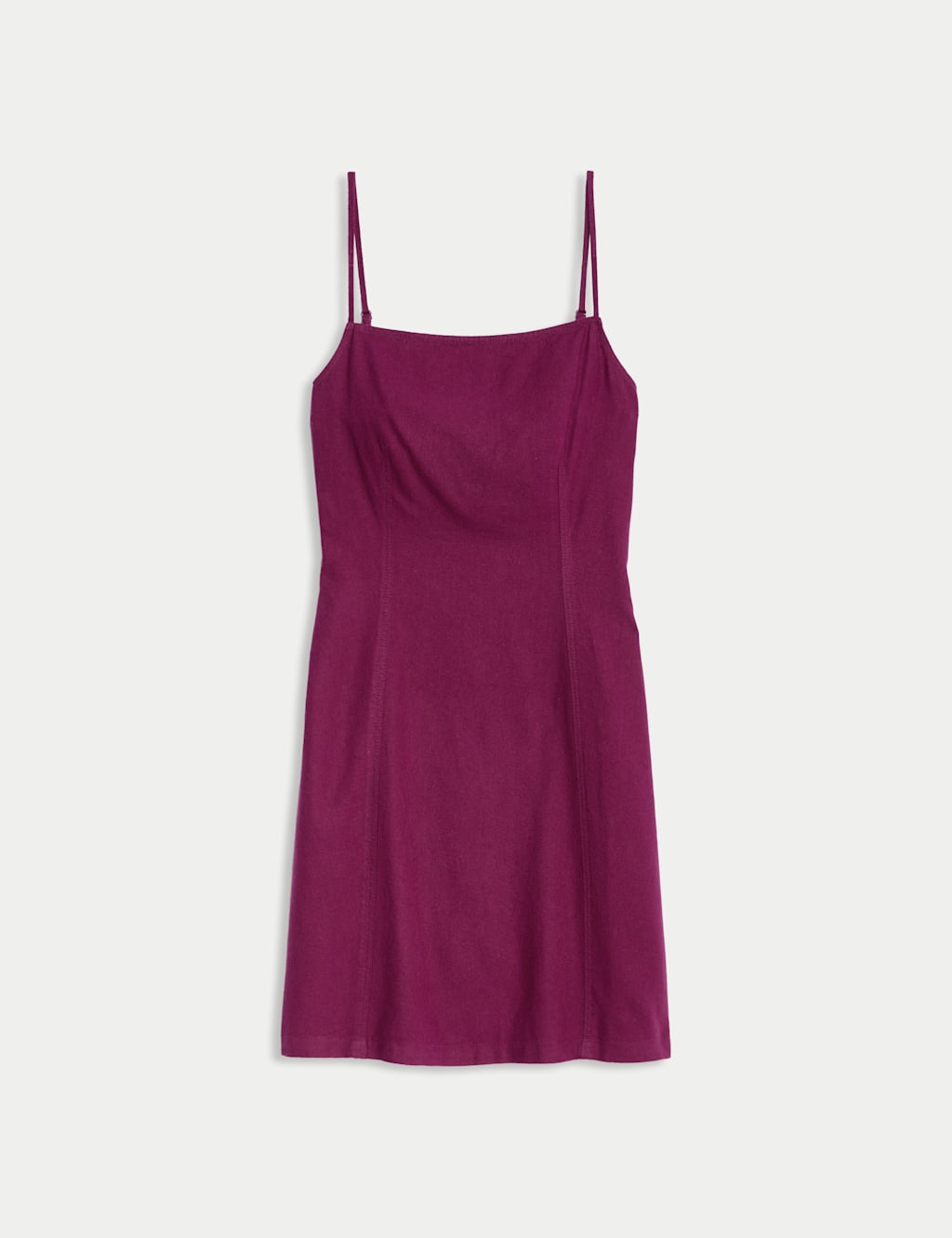 Linen Rich Mini Shift Dress