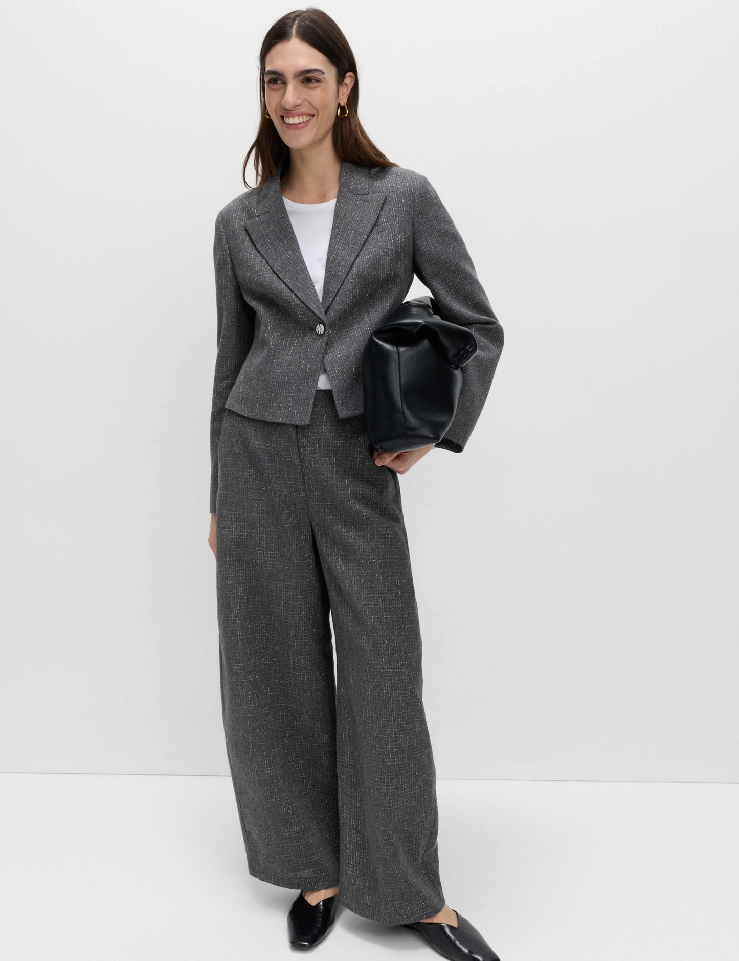 Metallic Lurex Cropped Jacket