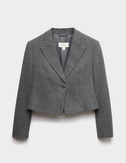 Metallic Lurex Cropped Jacket