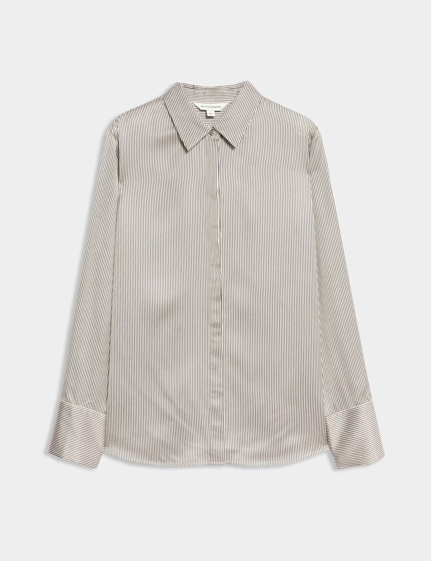 Modal Blend Satin Striped Shirt