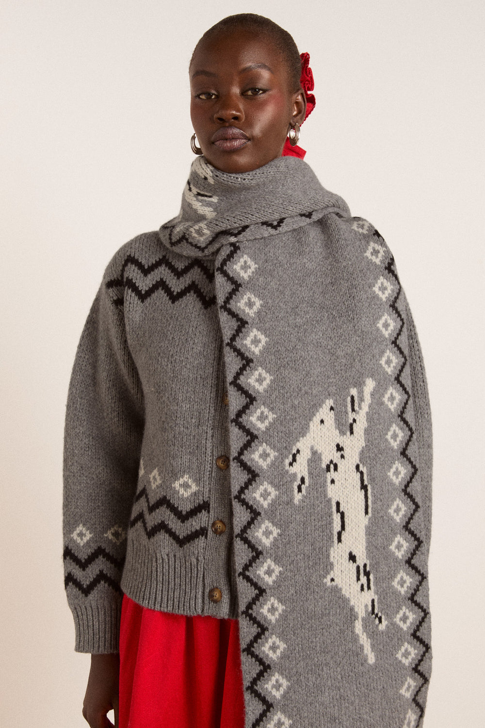 Cecily Bunny Scarf in Lambswool
