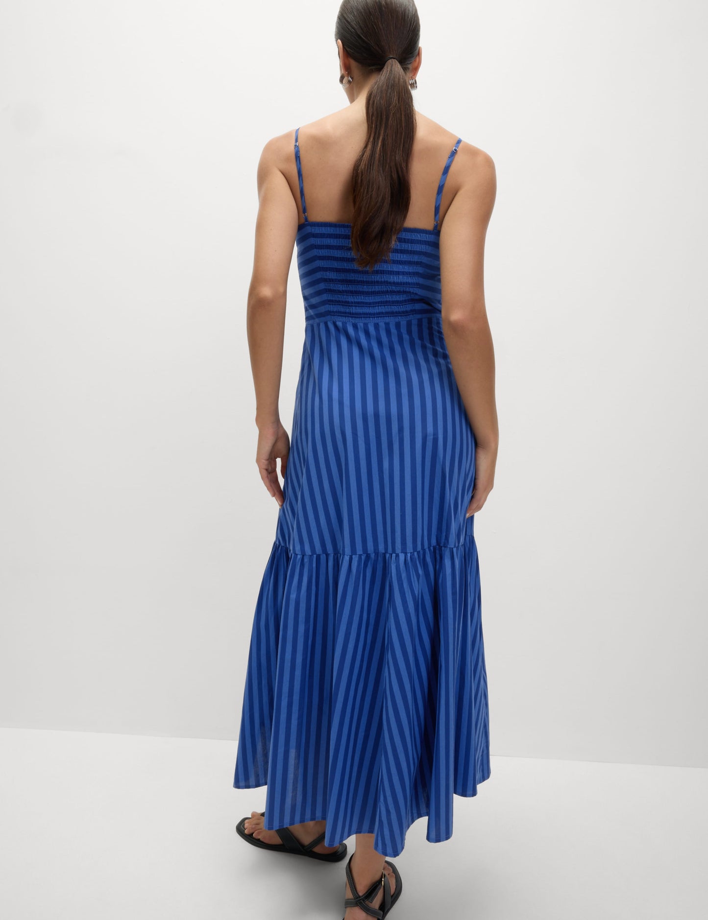 Pure Cotton Striped Midaxi Cami Dress