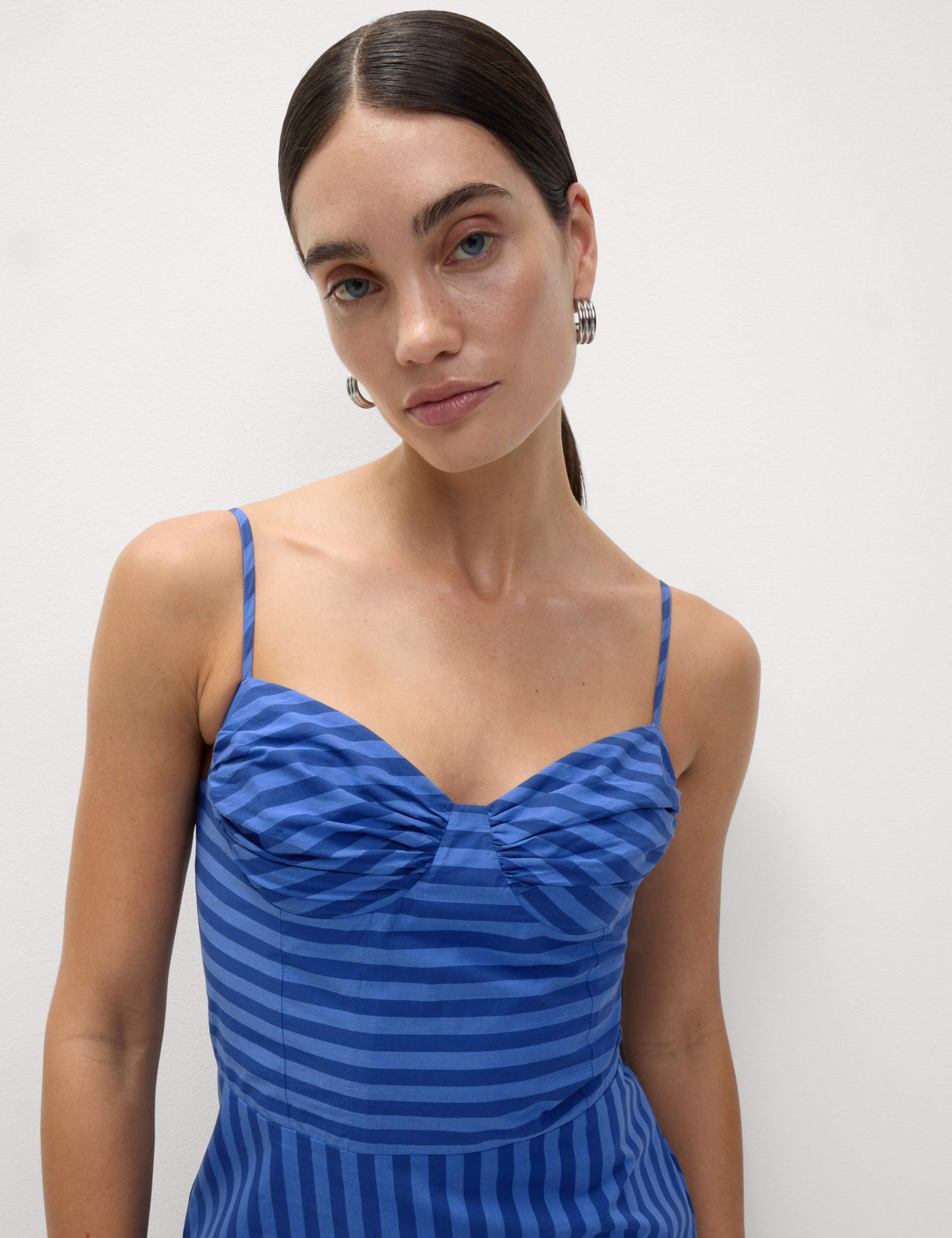 Pure Cotton Striped Midaxi Cami Dress