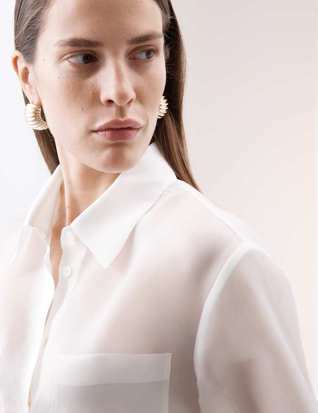 Pure Silk Organza Shirt