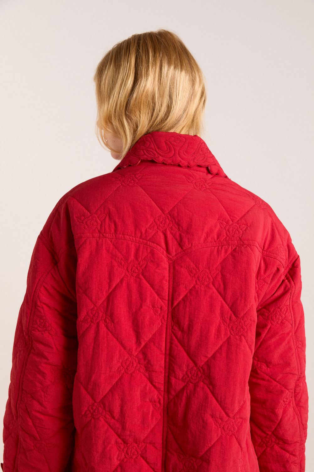 Avery Embroidered Quilted Coat