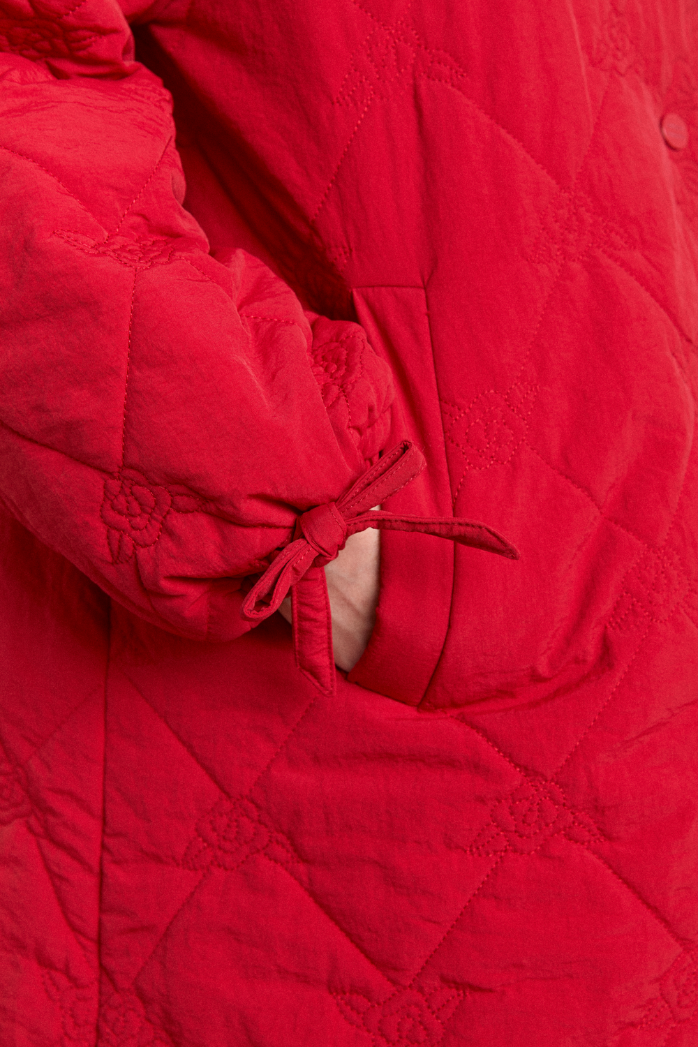 Avery Embroidered Quilted Coat