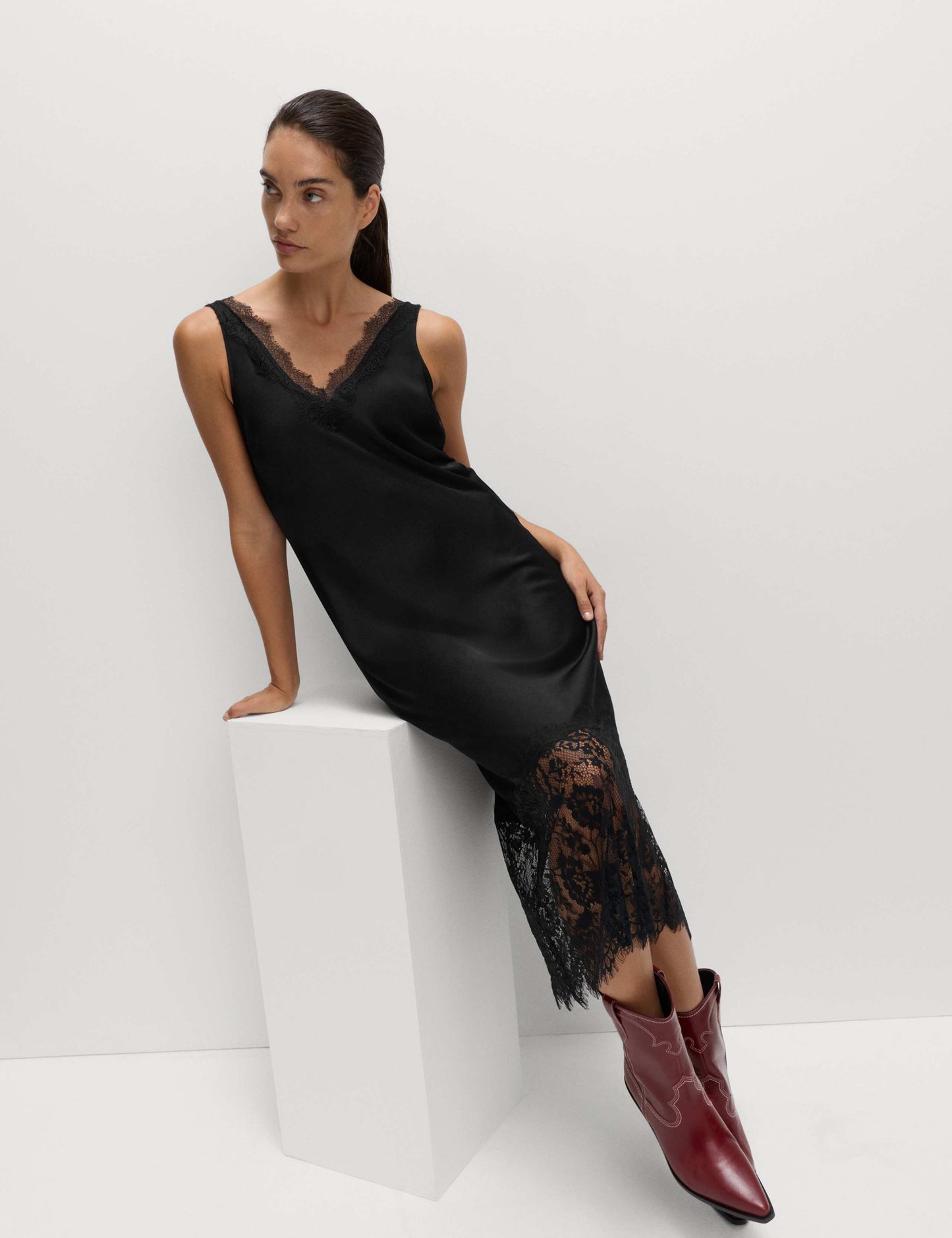 Satin Lace Dress