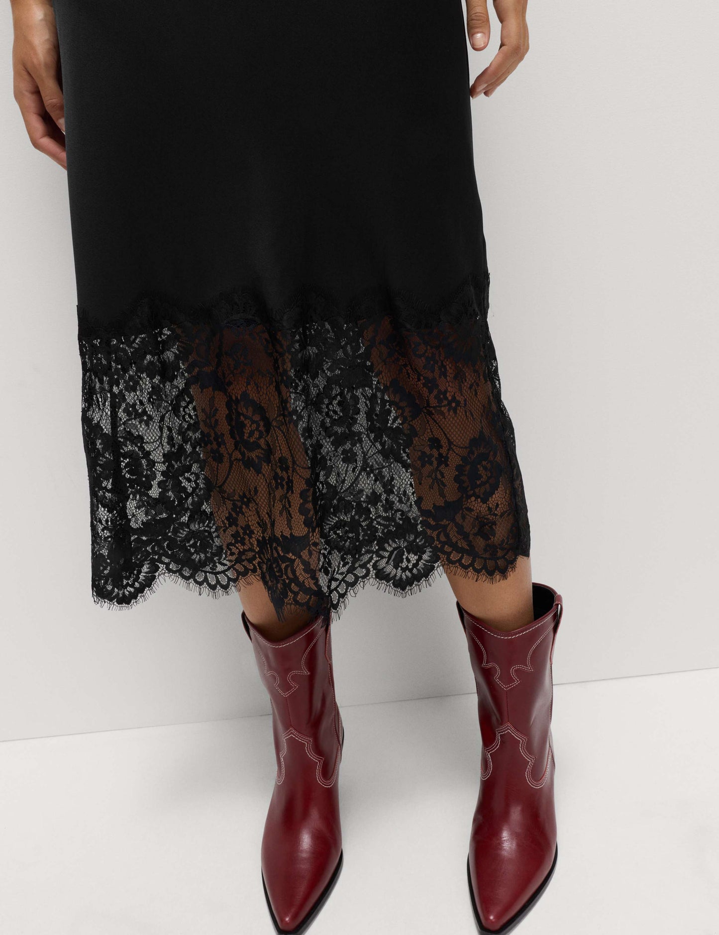 Satin Lace Dress