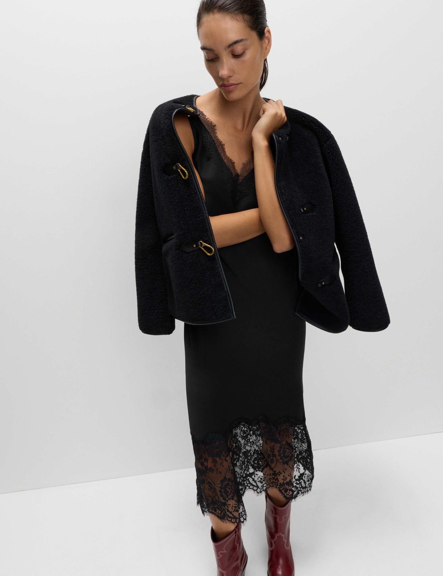 Satin Lace Dress