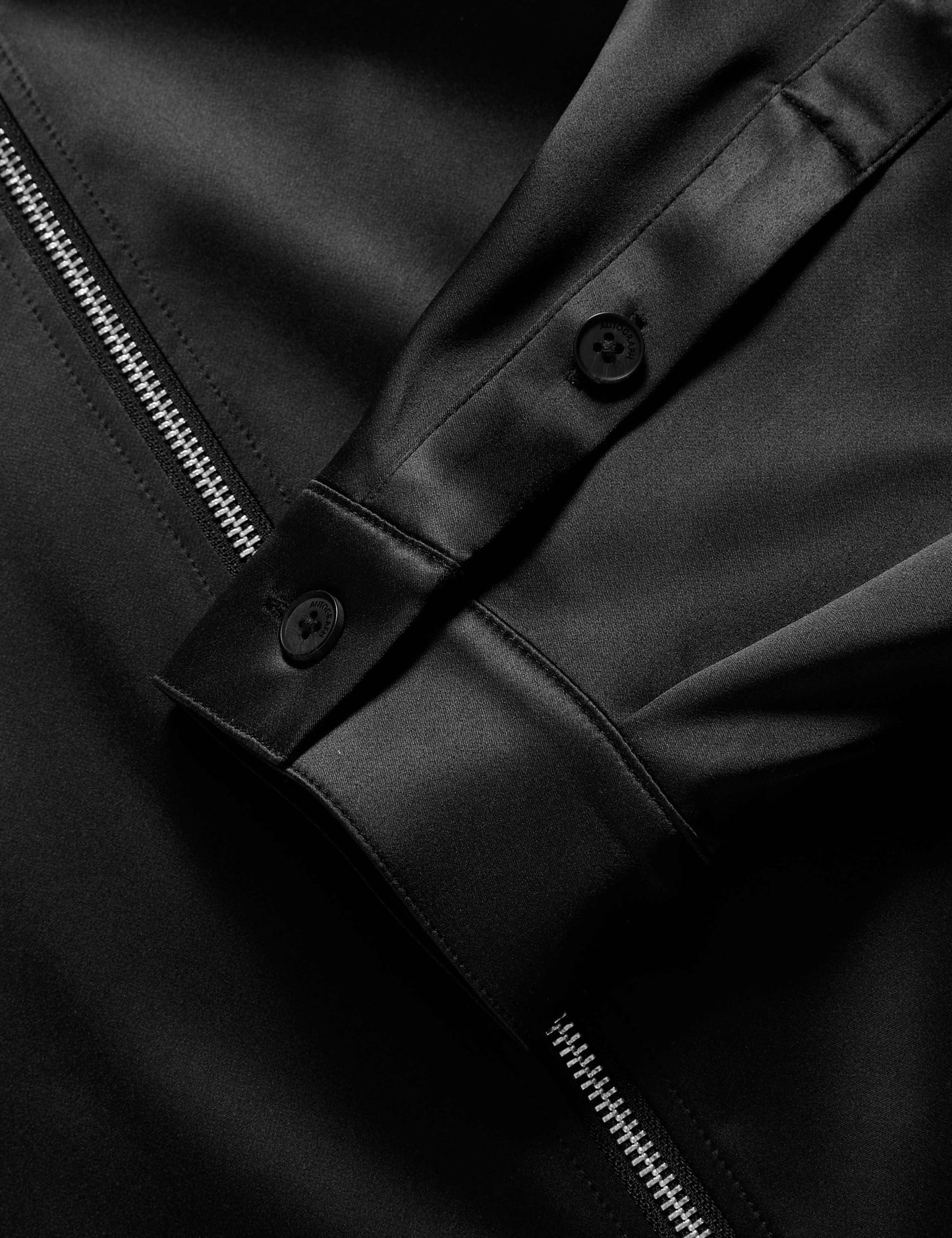 Satin Lightweight Collared Jacket