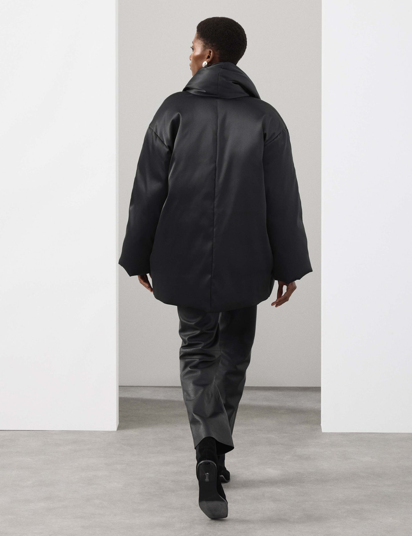 Satin Puffer Coat