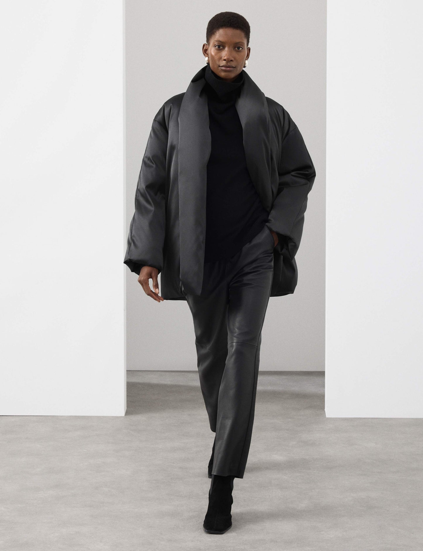 Satin Puffer Coat