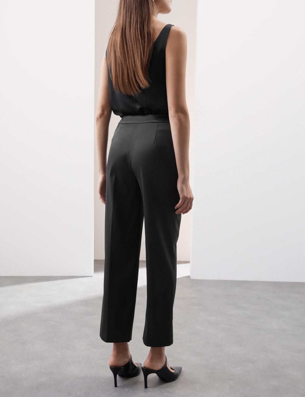 Satin Straight Leg Trousers
