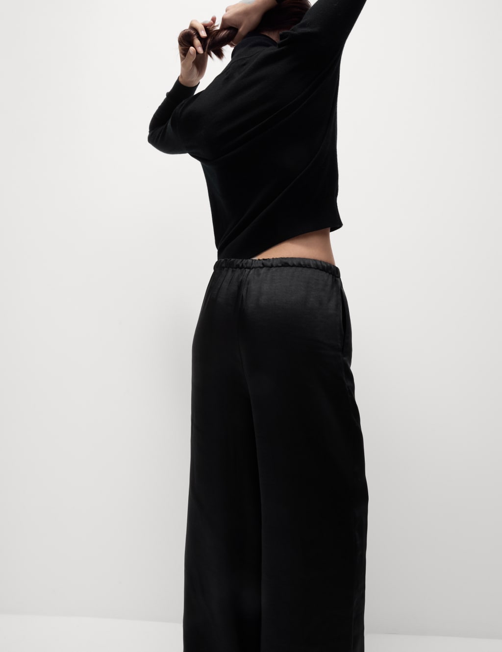 Satin Wide Leg Trousers