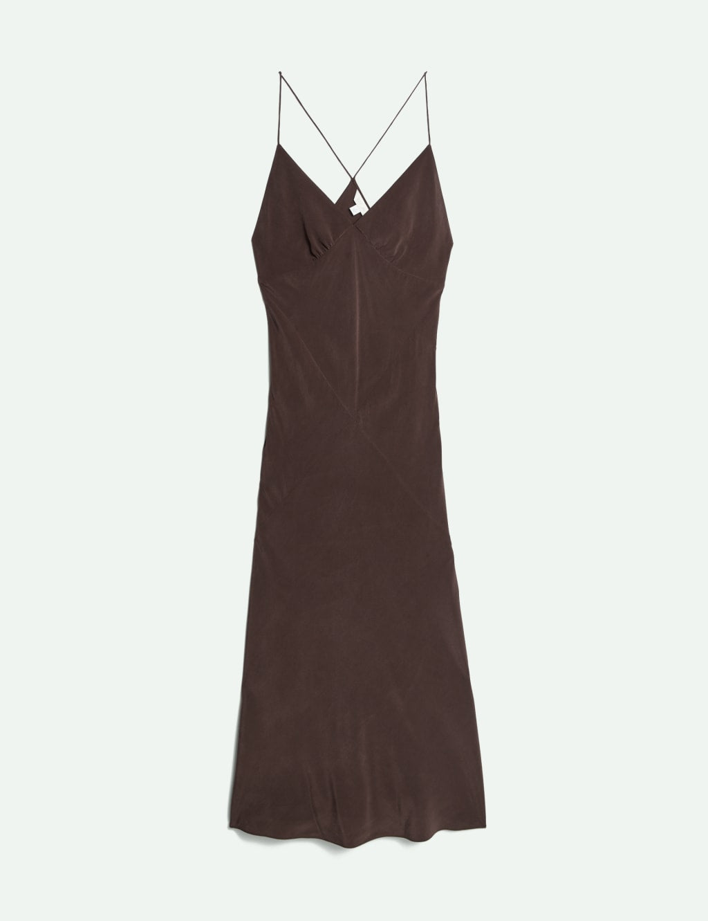 Seam-Detail Strappy Pure Silk Maxi Dress