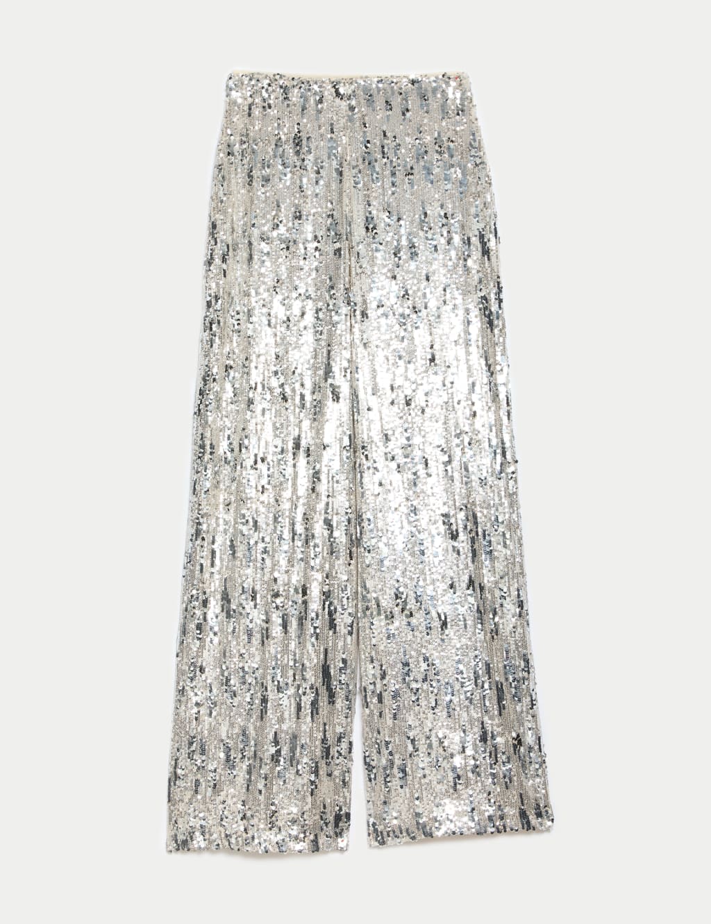 Sequin Elasticated Waist Wide Leg Trousers