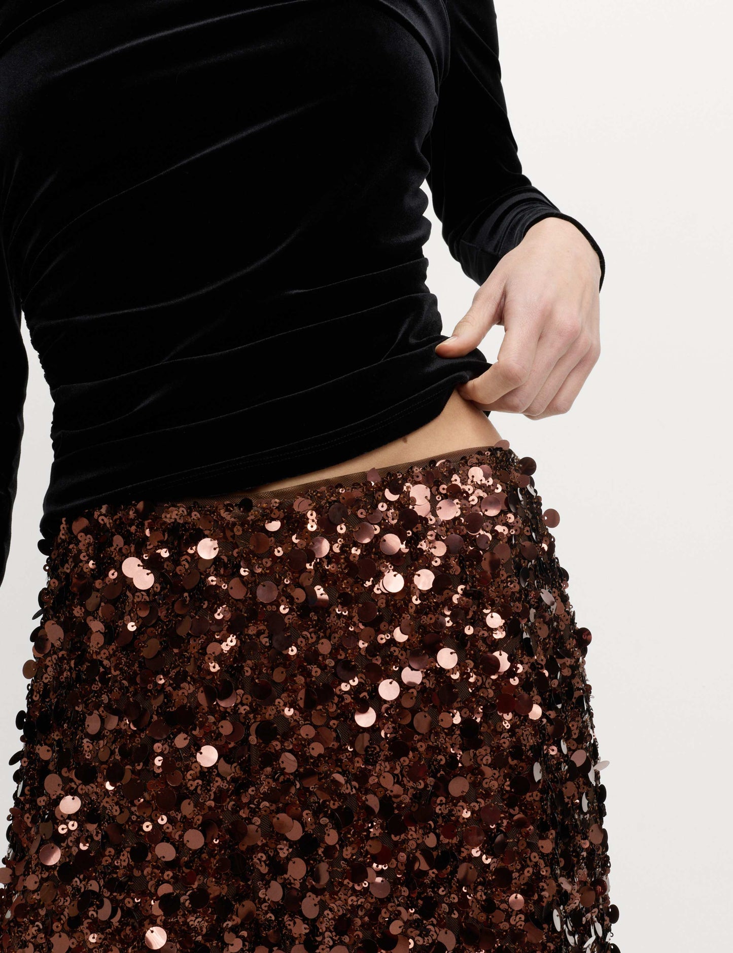 Sequin Wide Leg Trousers