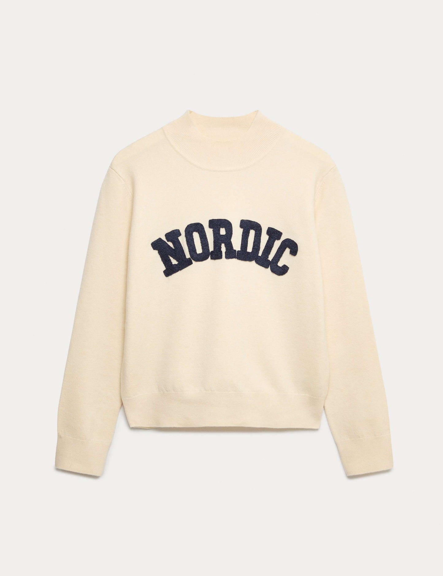 Slogan Funnel Neck Jumper