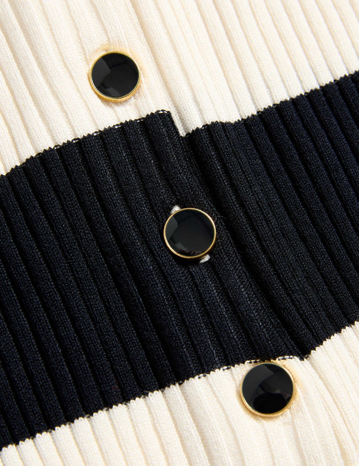 Striped Collared Knitted Vest