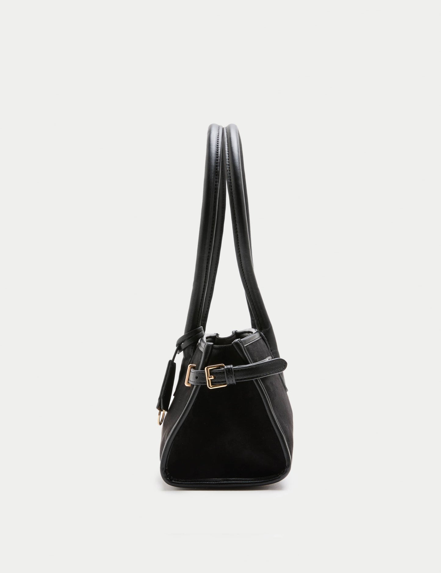 Suedette Buckle Shoulder Bag