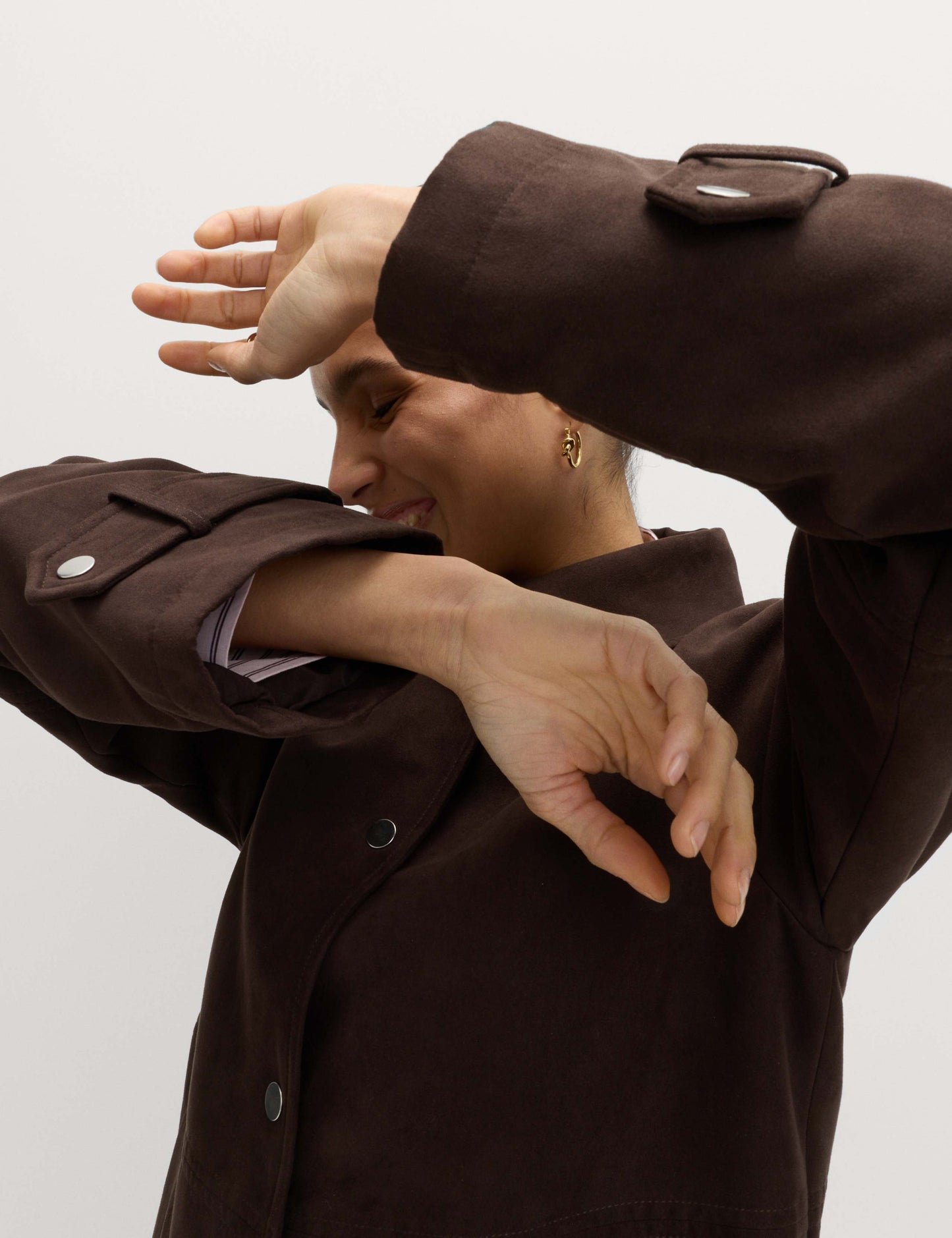 Suedette Longline Car Coat