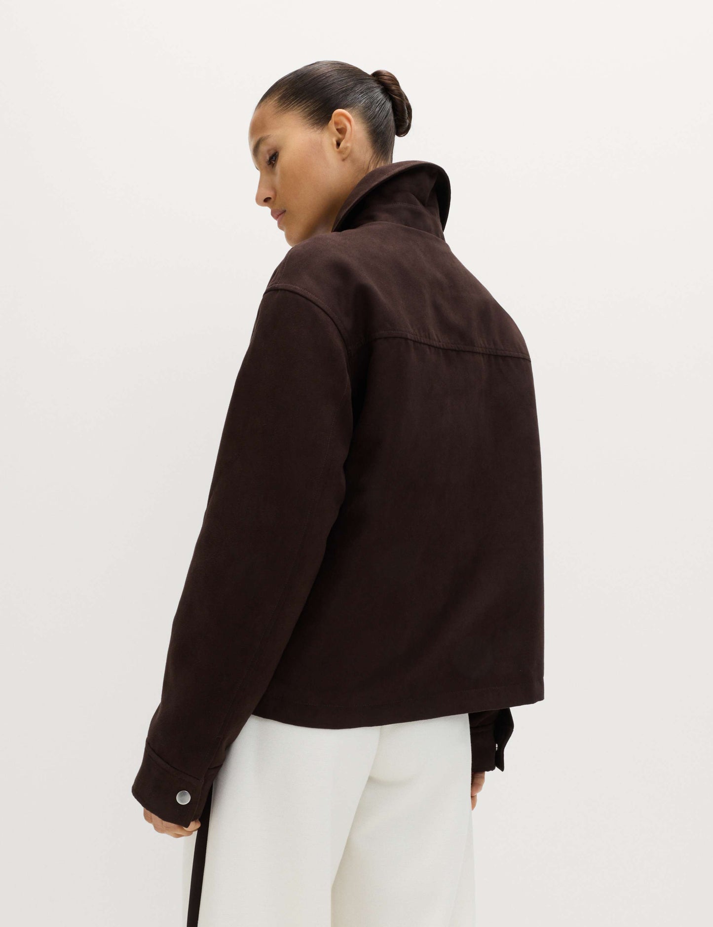 Suedette Trucker Jacket