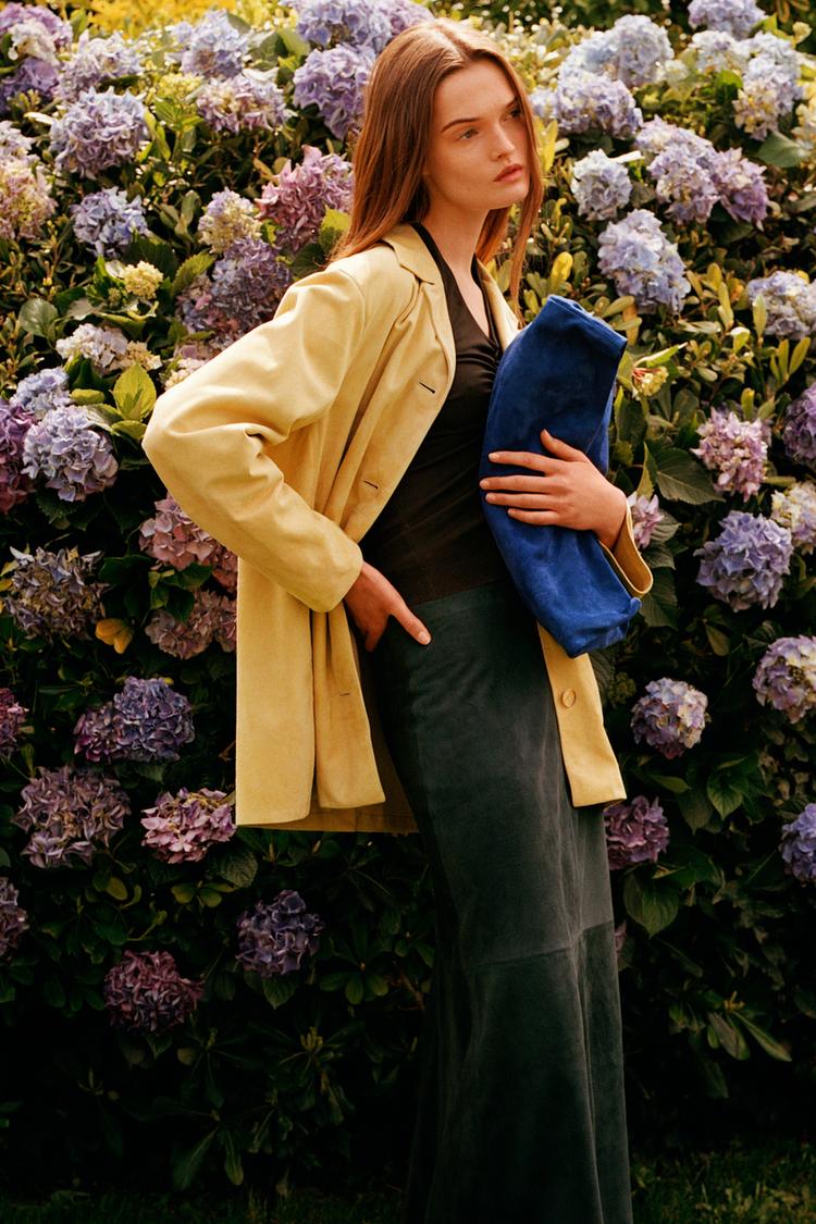 Limited Edition Minimal Suede Leather Skirt