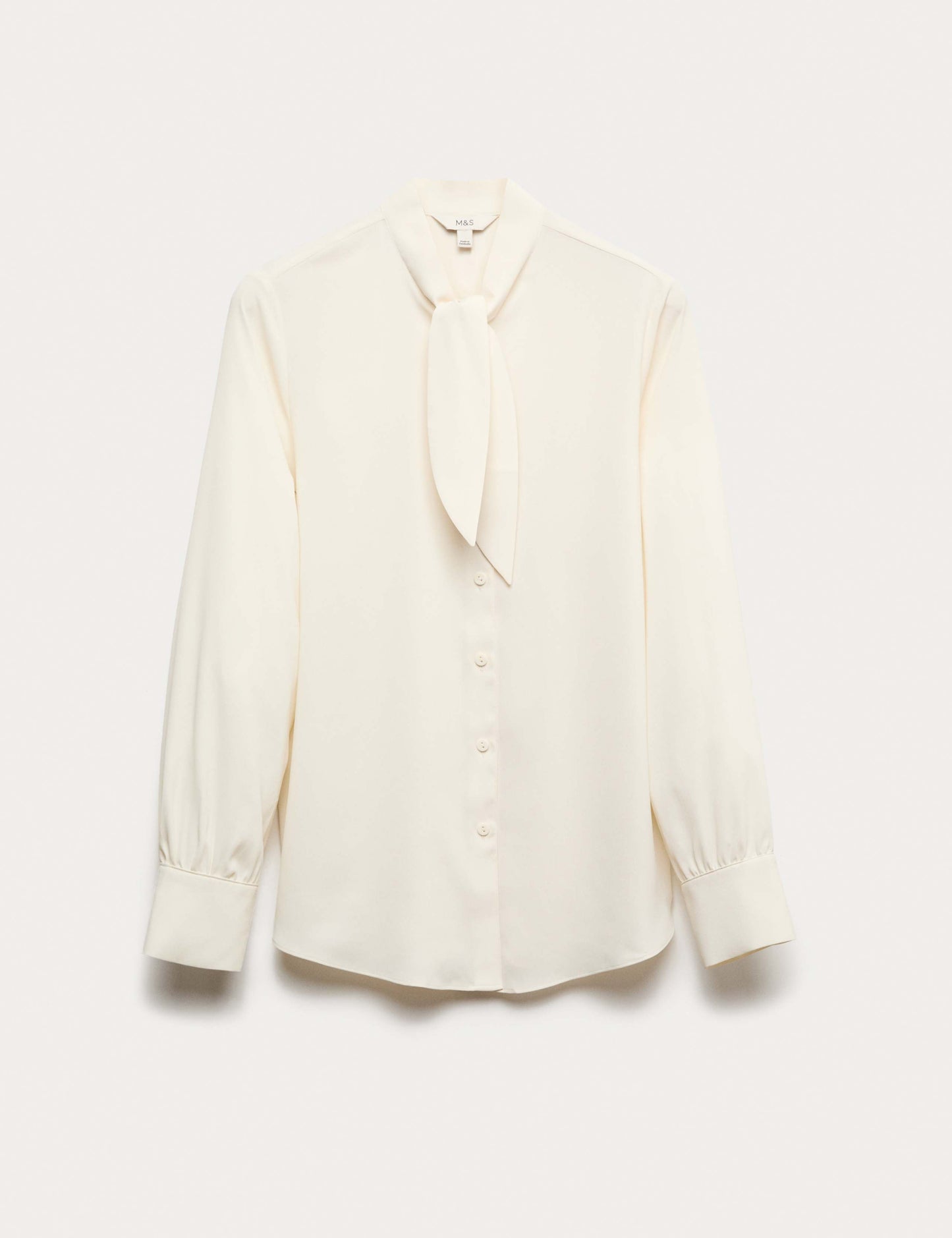Tie Neck Long Sleeve Shirt