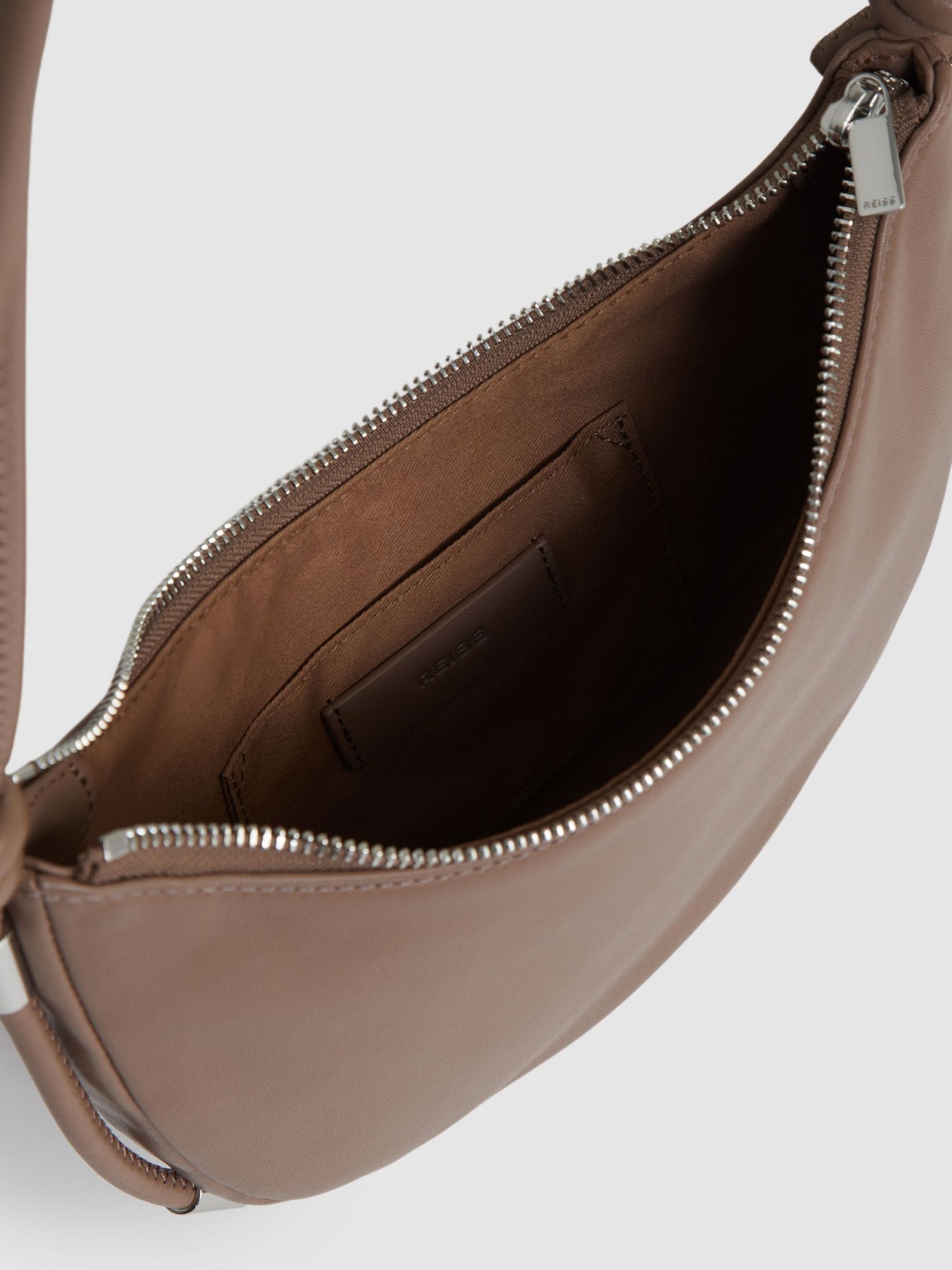 Leather Rope Strap Shoulder Bag in Neutral