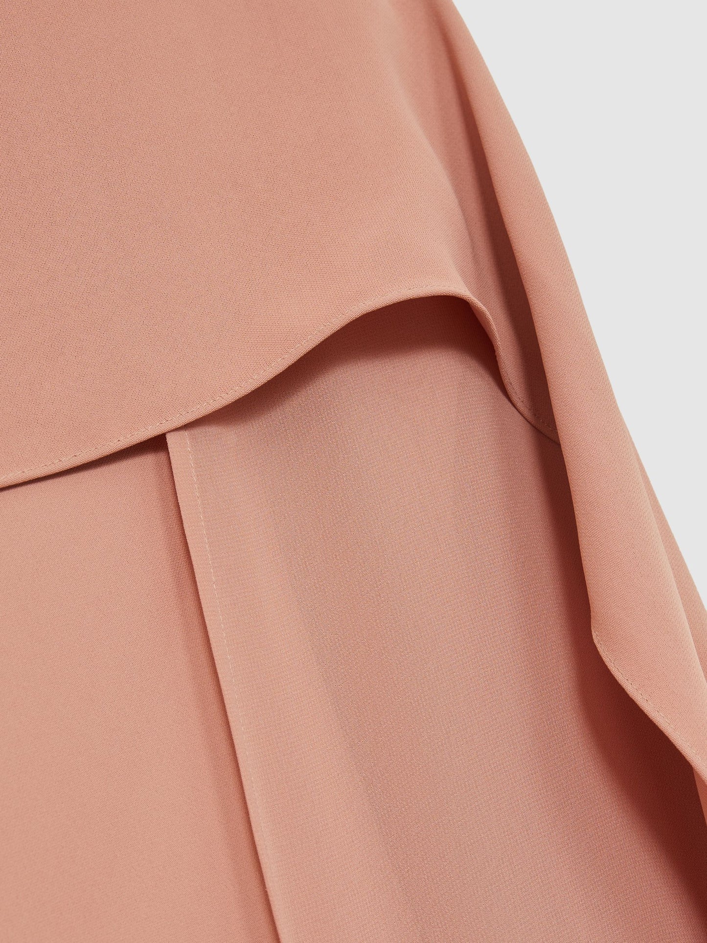 Wide-Leg Cape Jumpsuit in Pink