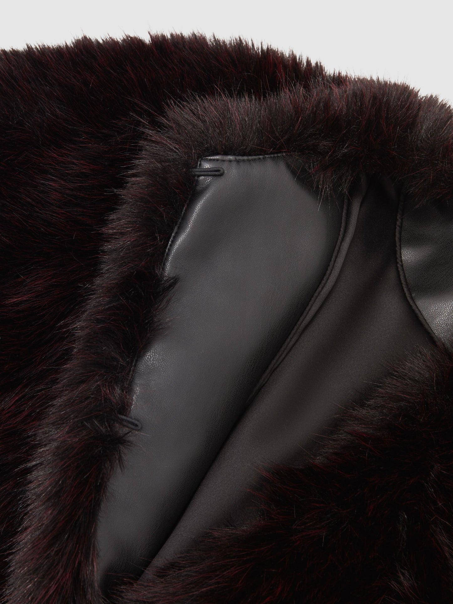 Fur Jacket in Burgundy