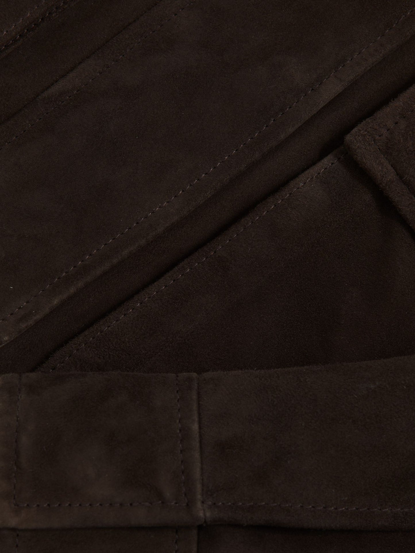 Suede Oversized Jacket in Chocolate Brown
