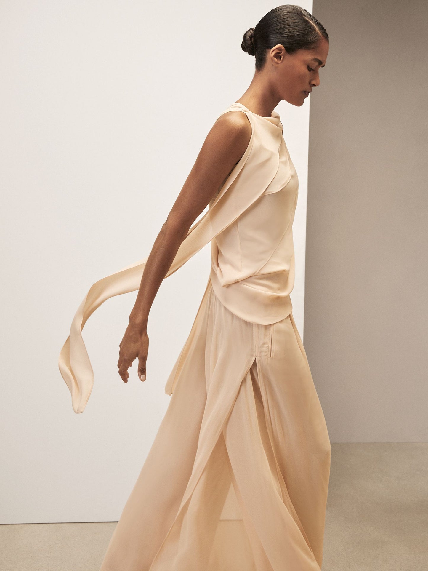 Royal Ballet Panel Shell Top in Pale Pink