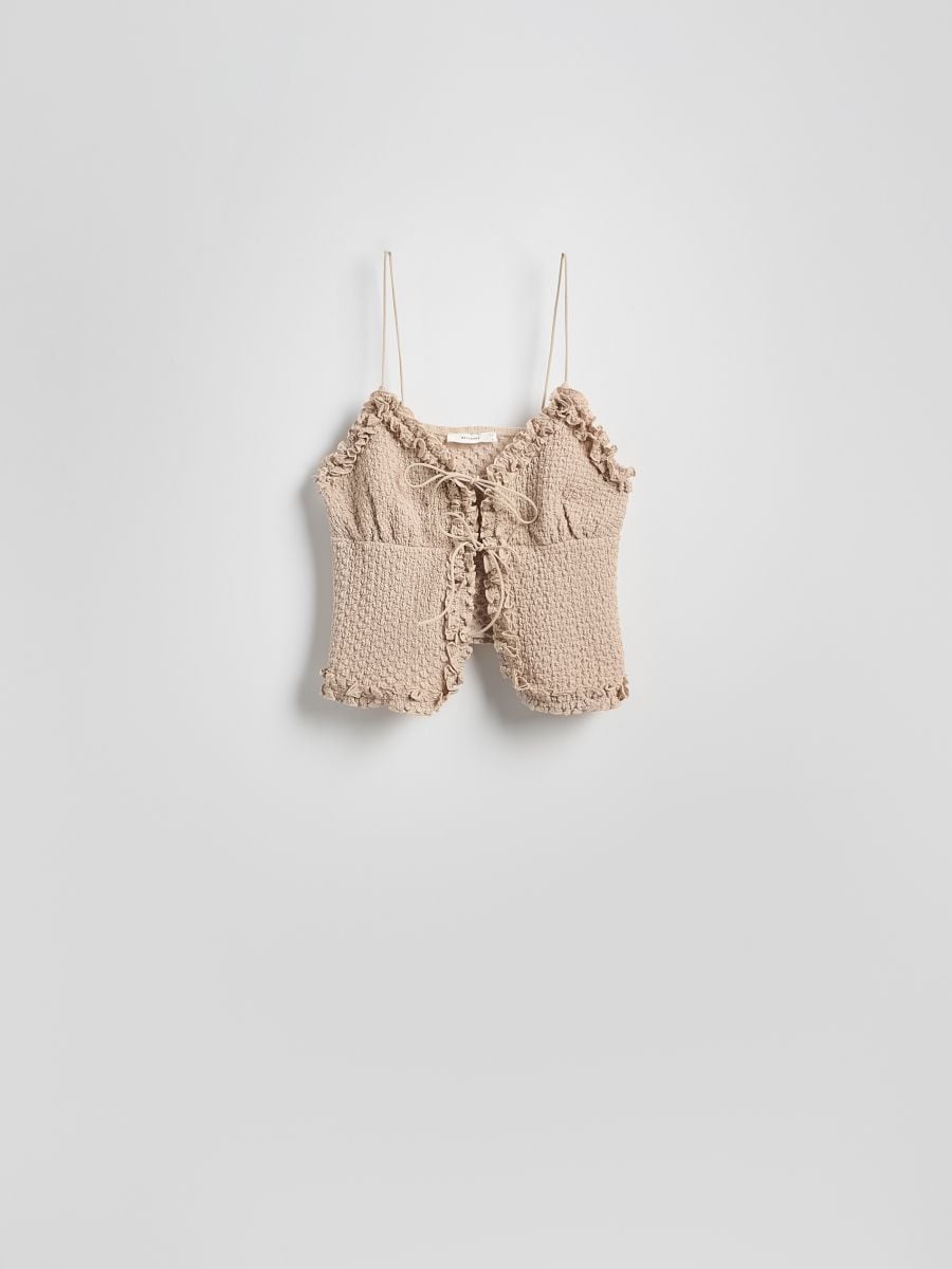Jersey top with straps