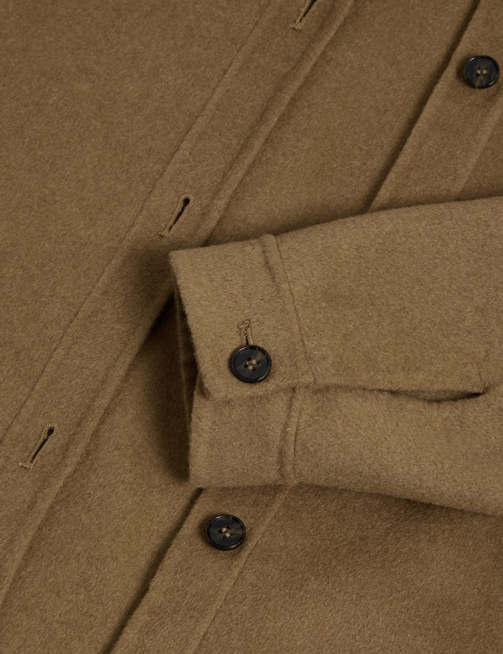 Wool Blend Collared Shacket