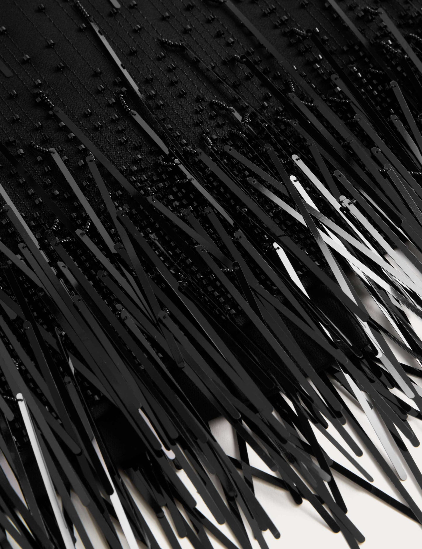 Wool Blend Embellished Tassel Midi Skirt