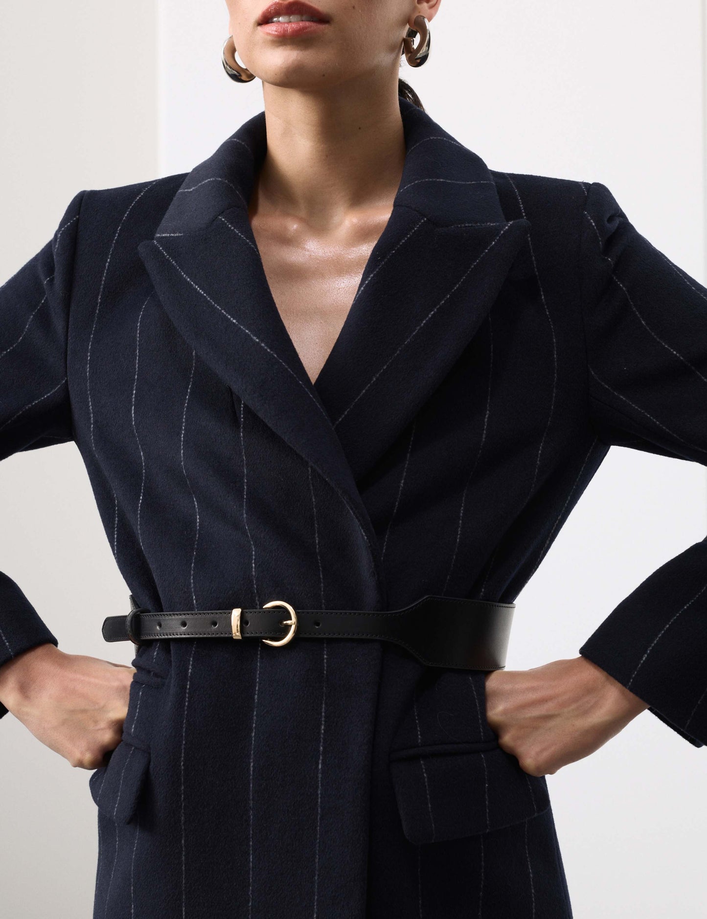Wool Rich Double Breasted Longline Coat