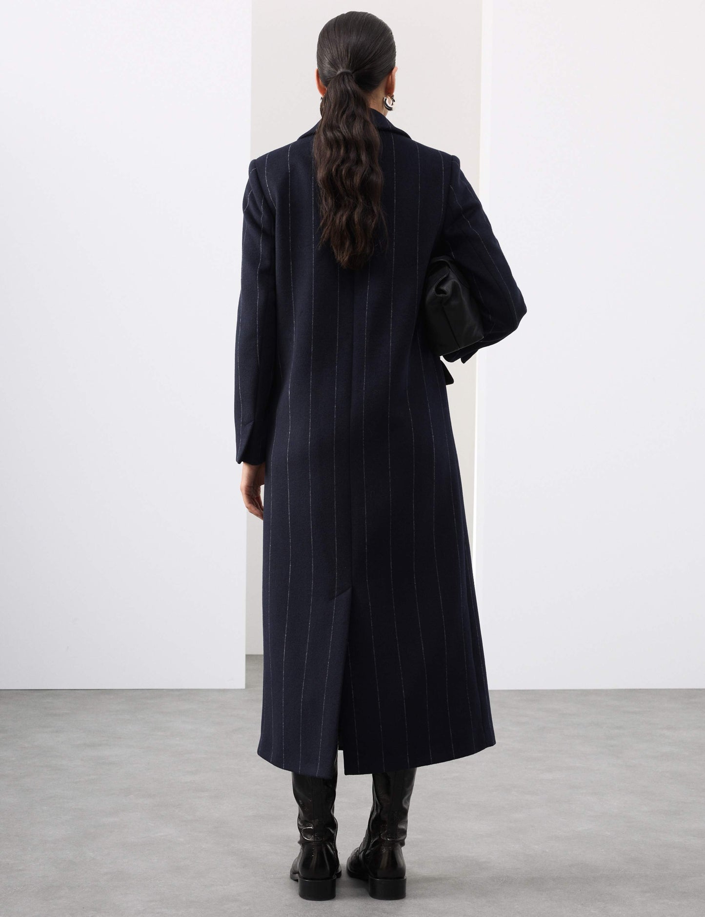 Wool Rich Double Breasted Longline Coat