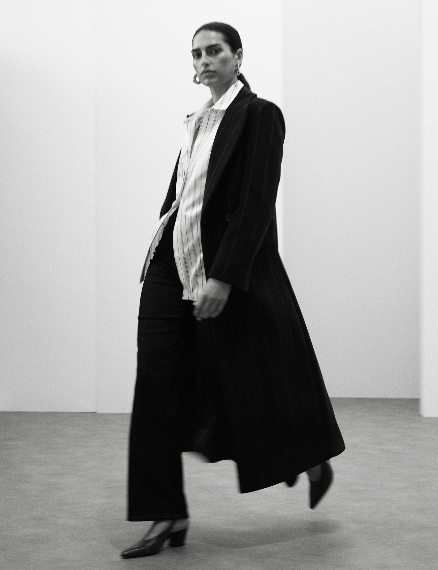 Wool Rich Double Breasted Longline Coat