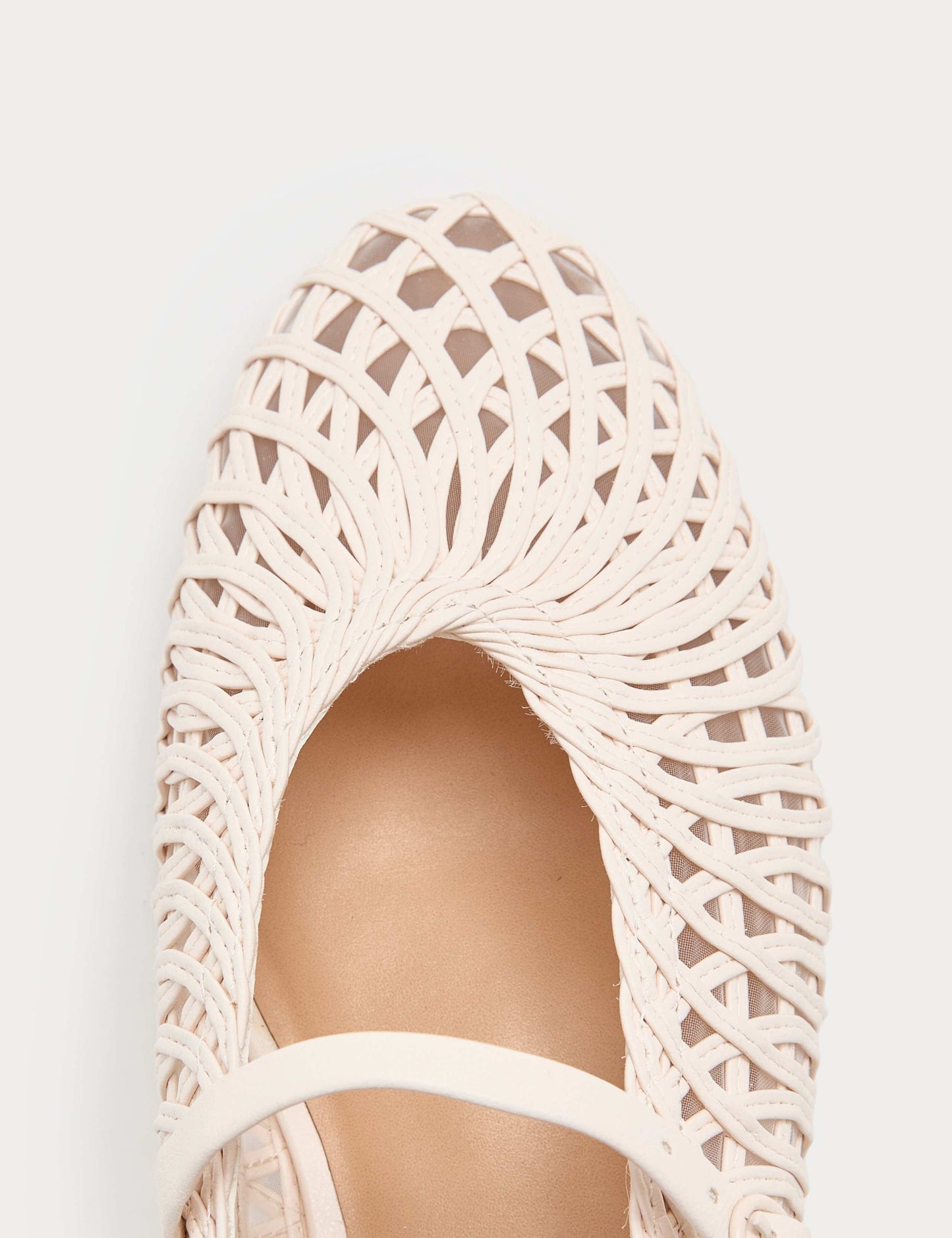 Woven Flat Mary Jane Ballet Pumps