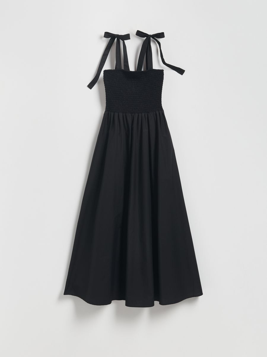 Side tie midi dress