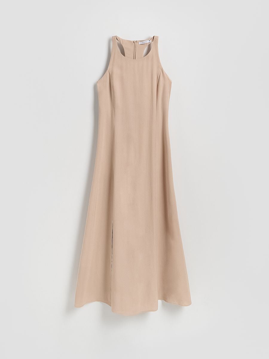 Viscose rich midi dress