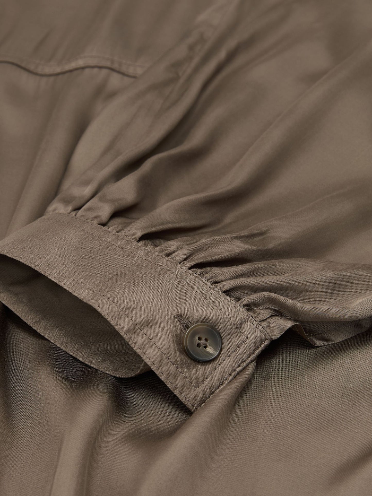 Satin Balloon-Leg Trousers in Taupe Neutral