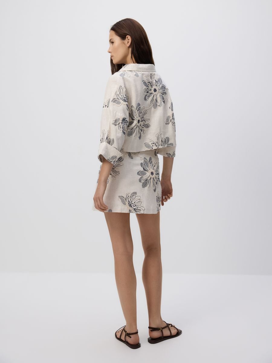 Skort with added linen