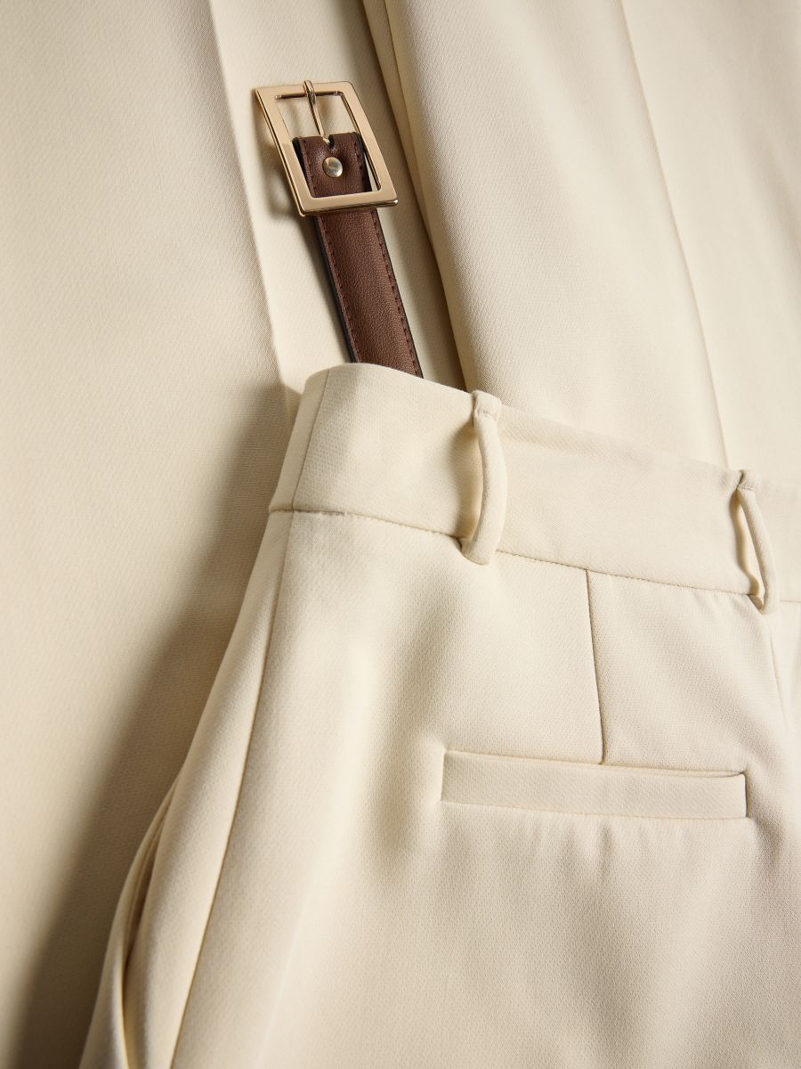 Wide leg trousers with belt