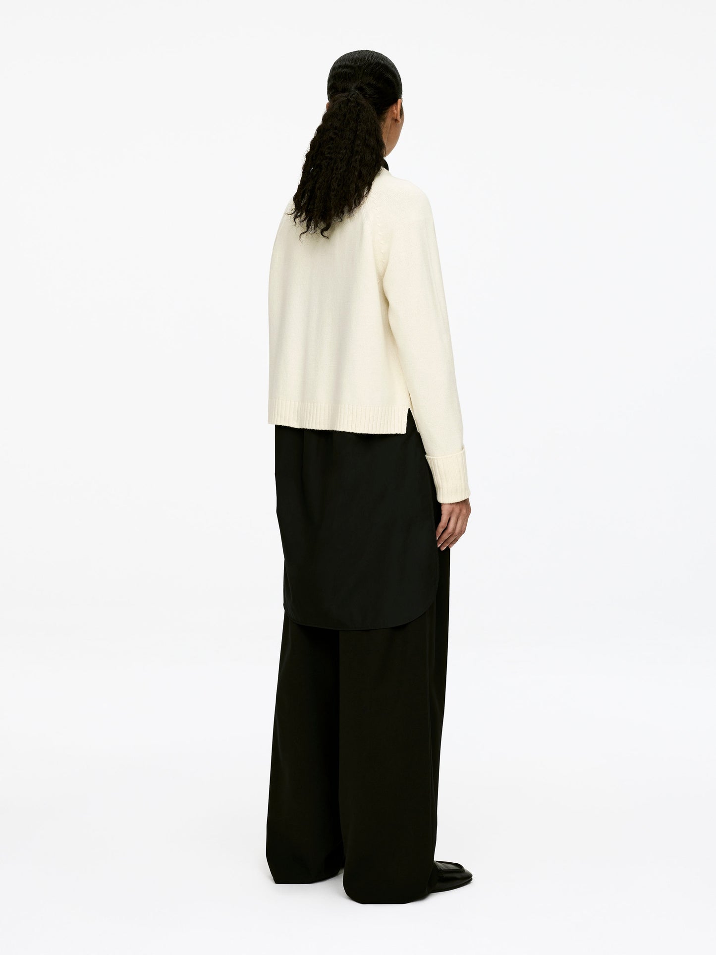 Folded Sleeve Wool Jumper